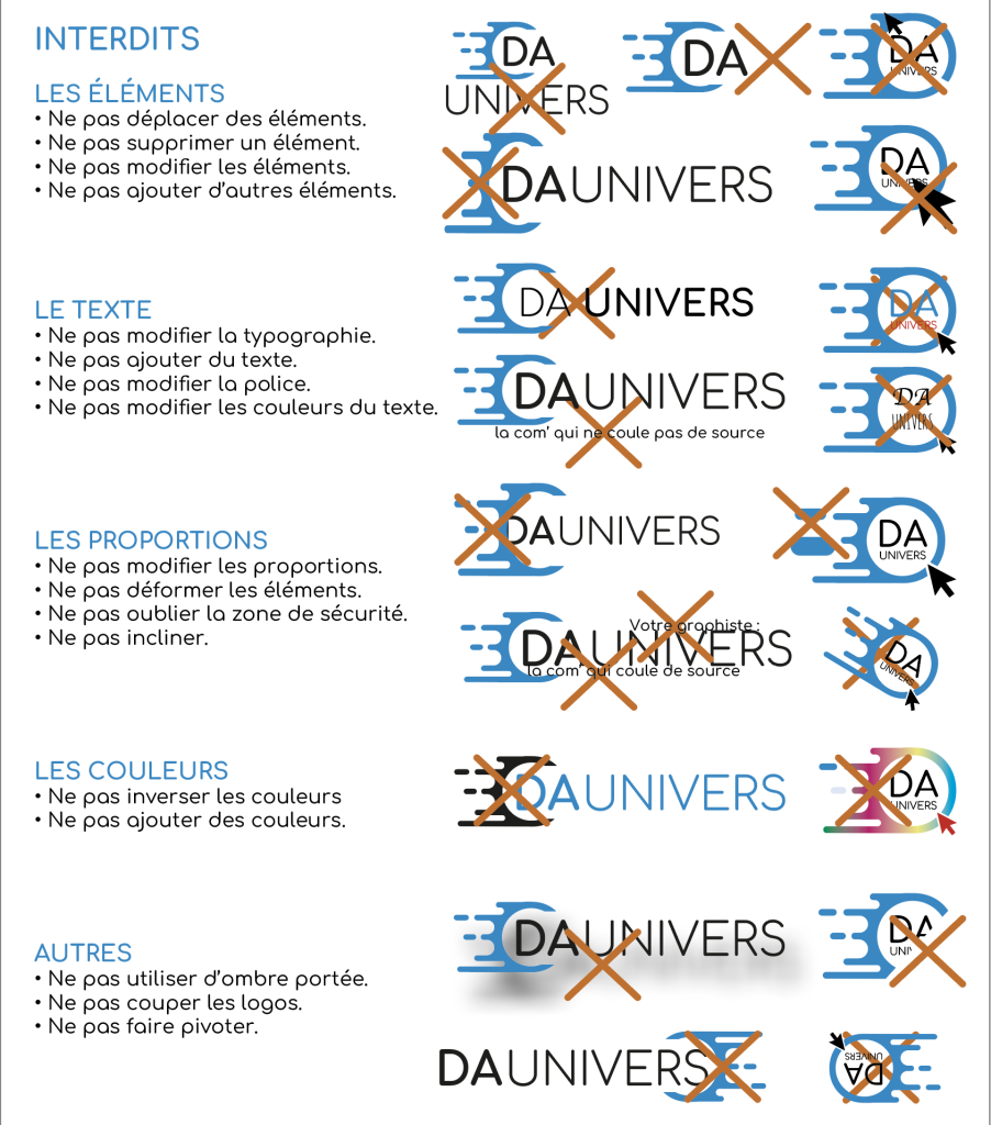 charte graphique les interdits
